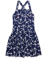 Polo Ralph Lauren Big Girls Anchor-Print Cotton Jersey Dress