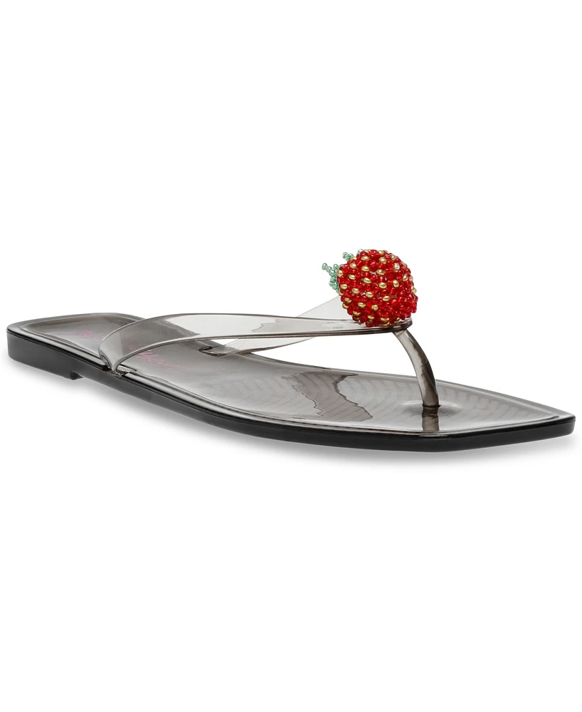 Betsey Johnson Women's Berry Novelty Jelly Flip Flop Sandals