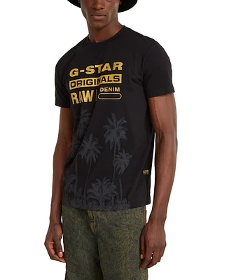 G-Star Raw Men's Palm Originals Regular-Fit Logo Graphic T-Shirt