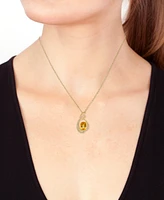 Effy Citrine (3 ct. t.w.) & Diamond (1/5 ct. t.w.) Swirl 18" Pendant Necklace in 14k Gold