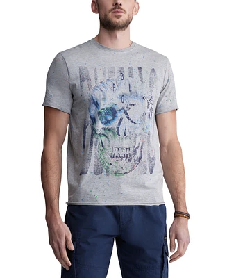 Buffalo David Bitton Men's Tulum Classic-Fit Tropical Skull Graphic T-Shirt