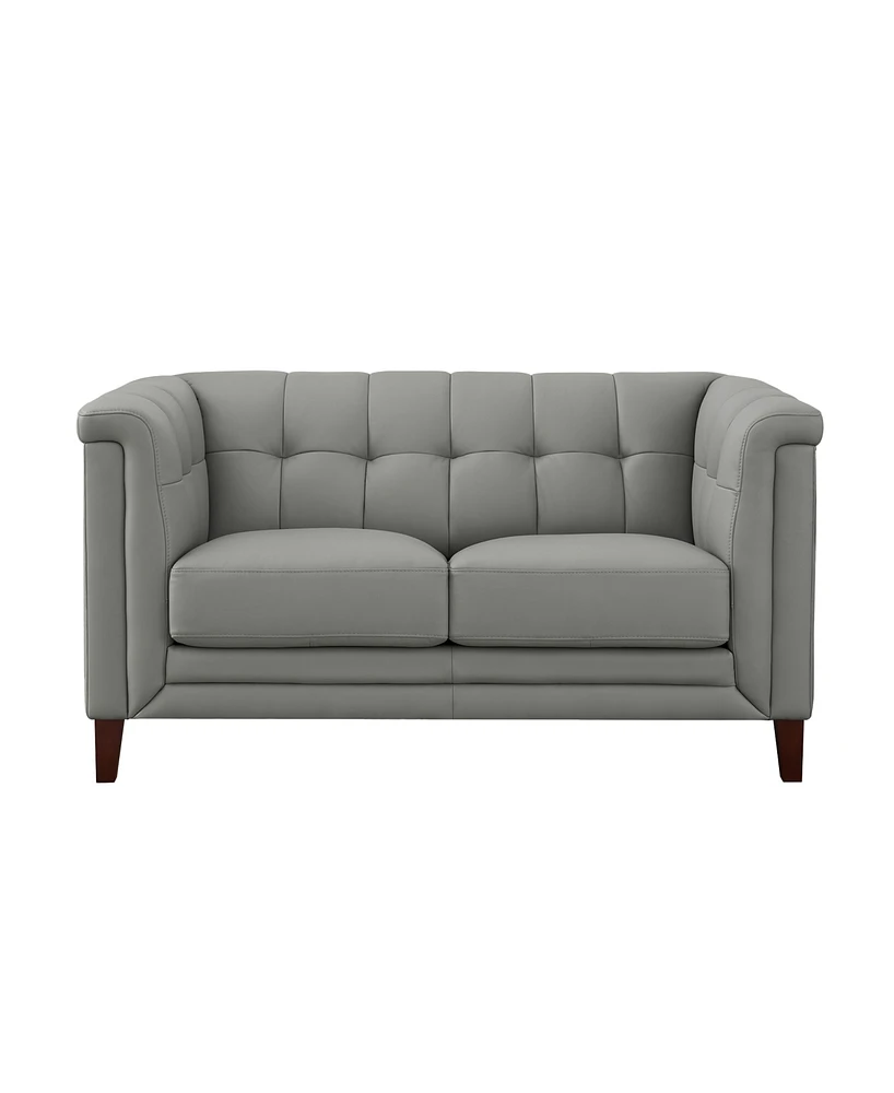 Arvo 62" Top Grain Leather Loveseat