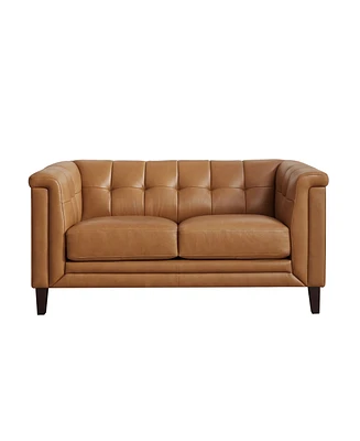 Arvo 62" Top Grain Leather Loveseat