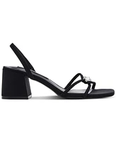 Jessica Rich x Steve Madden Anya Jeweled Strappy Block-Heel Sandals