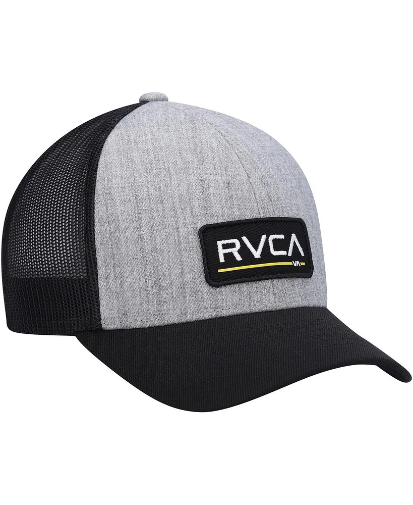 Rvca Youth Heather Gray/Black Ticket Trucker Iii Snapback Hat
