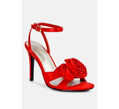 Chaumet Womens Rose Bow Embellished Sandals