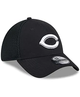 New Era Men's Cincinnati Reds Evergreen Black White Neo 39Thirty Flex Hat