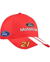 Checkered Flag Sports Men's Red Harrison Burton Ford Motorcraft Uniform Adjustable Hat