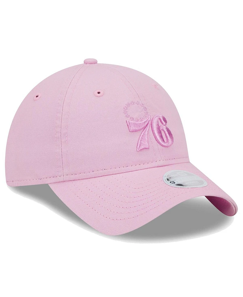 New Era Women's Pink Philadelphia 76ers Colorpack Tonal 9Twenty Adjustable Hat