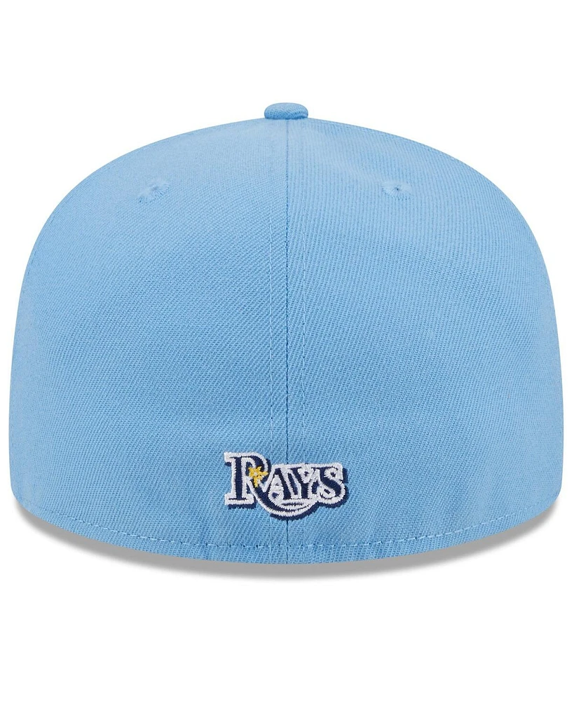 New Era Men's Navy/Light Blue Tampa Bay Rays Gameday Sideswipe 59Fifty Fitted Hat