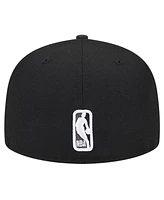 New Era Men's Black Chicago Bulls Active Satin Visor 59Fifty Fitted Hat