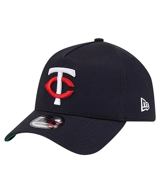 New Era Men's Navy Minnesota Twins Team Color A-Frame 9Forty Adjustable Hat