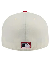 New Era Men's White St. Louis Cardinals Cooperstown Collection Alternate Chrome 59Fifty Fitted Hat