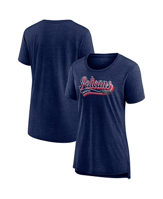 Fanatics Branded Women's Heather Navy New Orleans Pelicans League Leader Tri-Blend T-Shirt