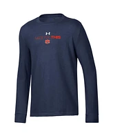 Under Armour Youth Navy Auburn Tigers 2024 On-Court Bench Unity Performance Long Sleeve T-Shirt