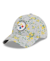 New Era Girls YouthGray Pittsburgh Steelers Bouquet 9Twenty Adjustable Hat