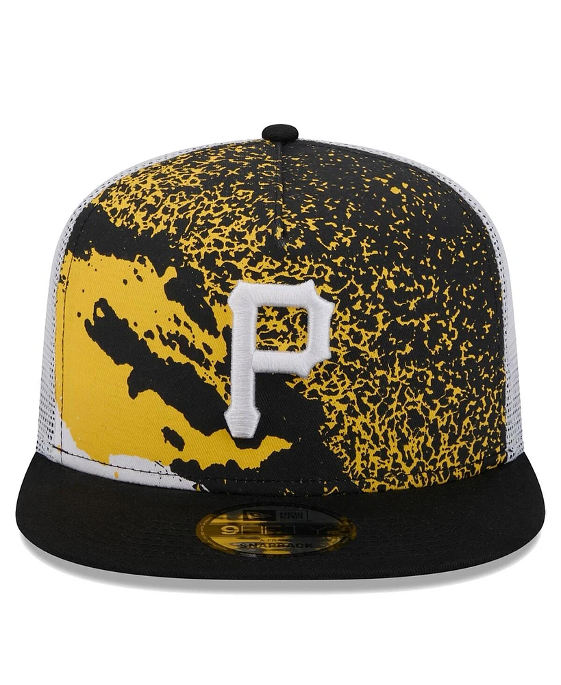 New Era Men's Black Pittsburgh Pirates Court Sport 9Fifty Snapback Hat