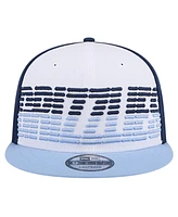 New Era Men's White/Light Blue Memphis Grizzlies Throwback Gradient Tech Font 9fifty Snapback Hat