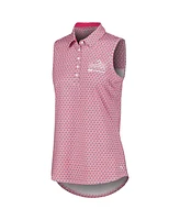 Puma Women's Pink Arnold Palmer Invitational Deco Sleeveless Mattr Polo