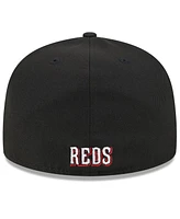 New Era Men's Red/Black Cincinnati Reds Gameday Sideswipe 59fifty Fitted Hat