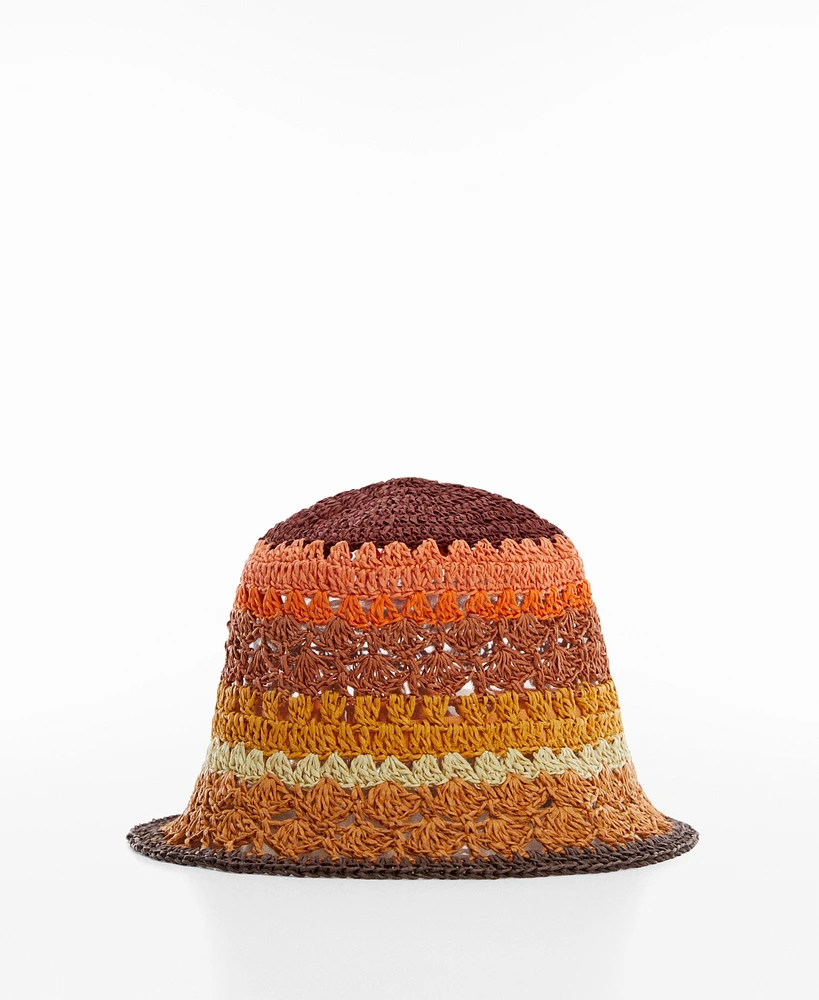 Mango Women's Natural Fiber Bucket Hat