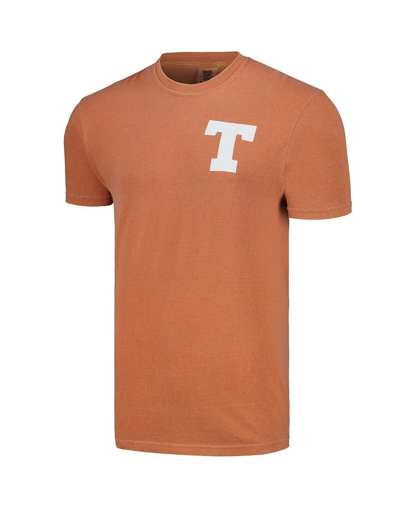 Image One Men's Texas Orange Longhorns Baseball Flag Comfort Colors T-Shirt