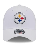 New Era Men's White Pittsburgh Steelers Main 39Thirty Flex Hat