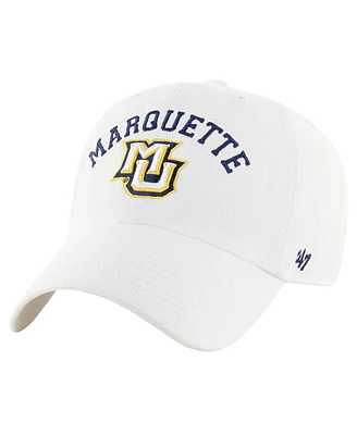 47 Brand Men's White Marquette Golden Eagles Classic Arch Clean Up Adjustable Hat