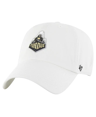 47 Brand Men's White Purdue Boilermakers Clean Up Adjustable Hat