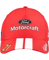 Checkered Flag Sports Men's Red Harrison Burton Ford Motorcraft Uniform Adjustable Hat