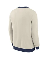 Nike Men's Cream New York Yankees Cooperstown Collection Fleece Pullover Sweatshirt