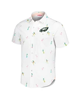 Tommy Bahama Men's White Philadelphia Eagles Nova Wave Flocktail Button-Up Shirt