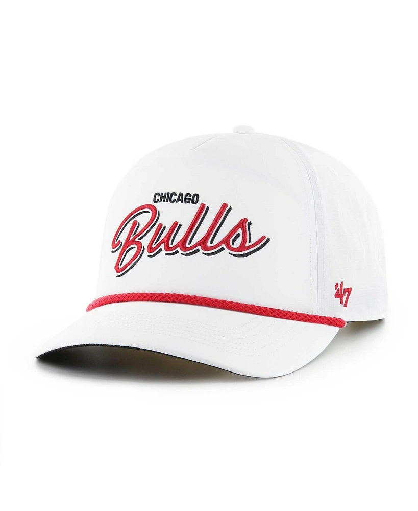 47 Brand Men's White Chicago Bulls Fairway Hitch brrr Adjustable Hat