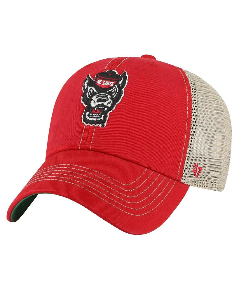 47 Brand Men's Red Nc State Wolfpack Trawler Clean Up Adjustable Hat