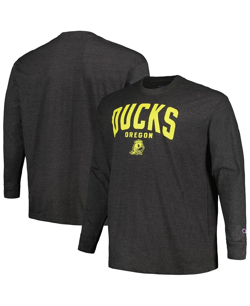 Champion Men's Charcoal Oregon Ducks Big Tall Arch Long Sleeve T-Shirt