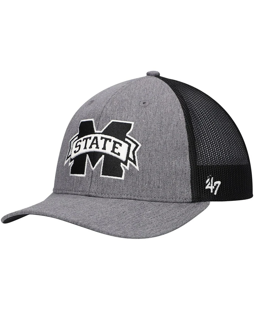 47 Brand Men's Charcoal Mississippi State Bulldogs Carbon Trucker Adjustable Hat