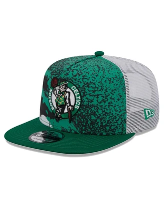 New Era Men's Kelly Green Boston Celtics Court Sport Speckle 9Fifty Snapback Hat