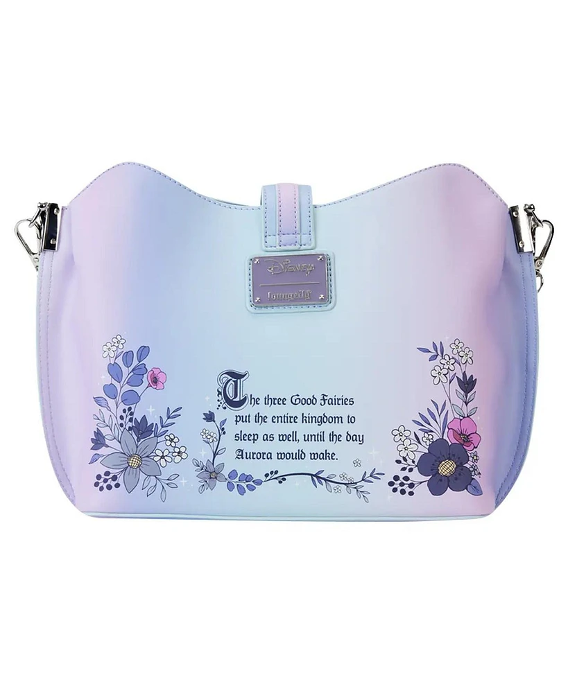 Loungefly Sleeping Beauty 65th Anniversary Floral Ombre Crossbody Bag