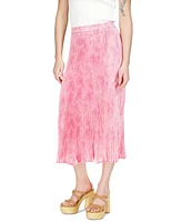 Michael Kors Women's Tonal-Print Pleated Midi Skirt