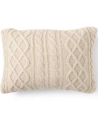 Lands' End Cable Knit Decorative Throw Pillow