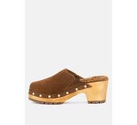 Rag & Co Tulley Womens Suede Clogs Mules