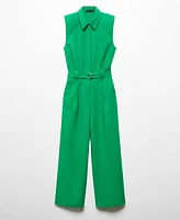 Mango Women's Belt Clips Detail Jumpsuit