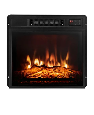 Slickblue 18 Inch Electric Fireplace Inserted with Adjustable Led Flame