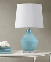 510 Design Blue Aqua Swirl Blown Glass Table Lamp