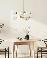 Ink+Ivy 8-Light Metal Chandelier with Globe Bulbs