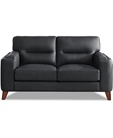 Elm 64" Top Grain Leather Loveseat