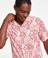 Club Room Men's Medallion-Print Camp-Collar Resort Shirt, Created for Macy's