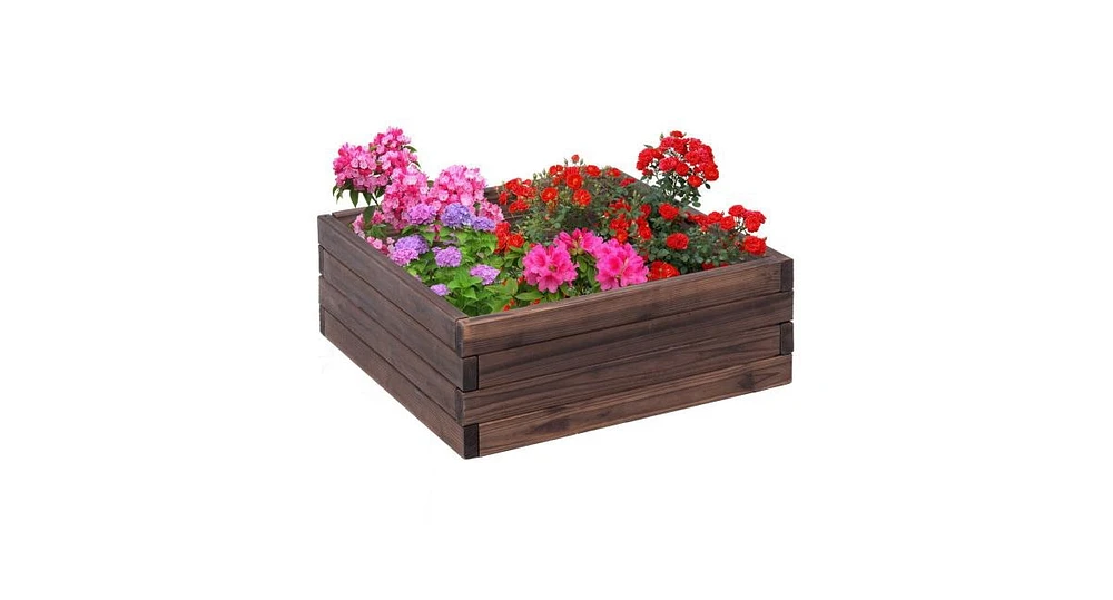 Slickblue Square Raised Garden Bed Flower Vegetables Seeds Planter