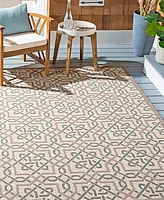 Safavieh Courtyard CY7931 Beige and Dark Beige 6'7" x 9'6" Outdoor Area Rug