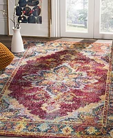 Safavieh Crystal CRS508 Ruby and Navy 6'7" x 9'2" Area Rug